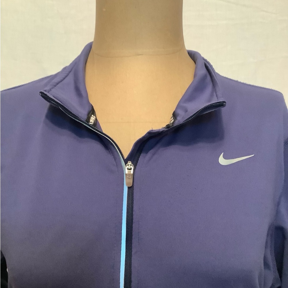 Nike Dri-fit Women's Periwinkle Long Sleeve Activewear Jacket - Picture 3 of 11